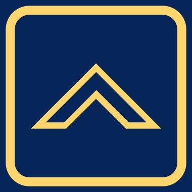 Vektör simgesi bir çerçeve içinde yukarı ok ucu