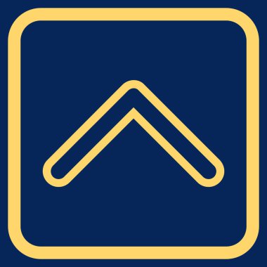 Vektör simgesi bir çerçeve içinde yukarı ok ucu