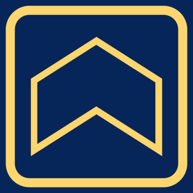 Vektör simgesi bir çerçeve içinde yukarı ok ucu