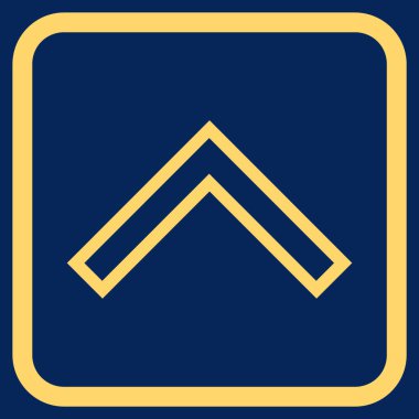 Vektör simgesi bir çerçeve içinde yukarı ok ucu