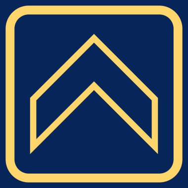 Vektör simgesi bir çerçeve içinde yukarı ok ucu