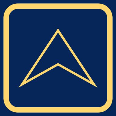 Vektör simgesi bir çerçeve içinde yukarı ok ucu