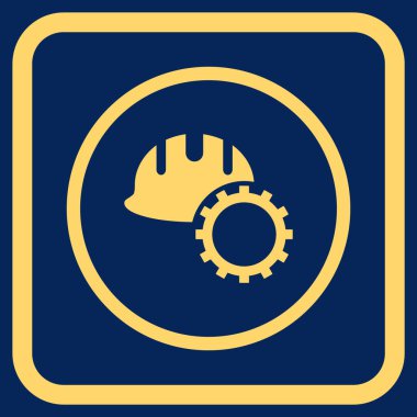 Geliştirme işçisi vektör simgesi bir çerçeve içinde