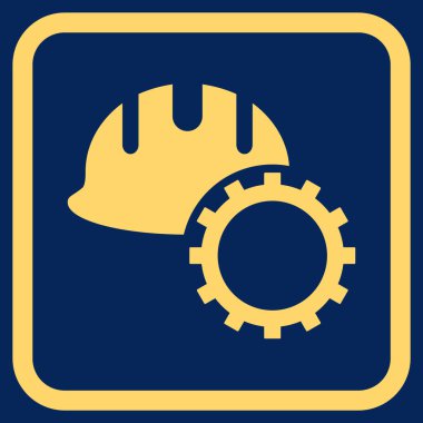 Geliştirme işçisi vektör simgesi bir çerçeve içinde