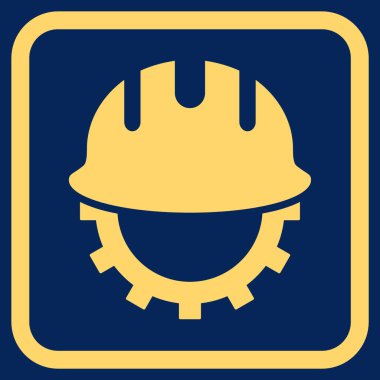 Geliştirme işçisi vektör simgesi bir çerçeve içinde