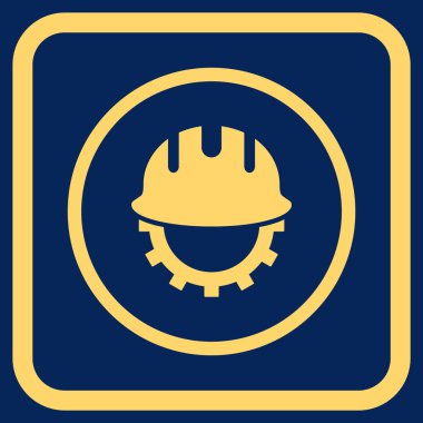 Geliştirme işçisi vektör simgesi bir çerçeve içinde