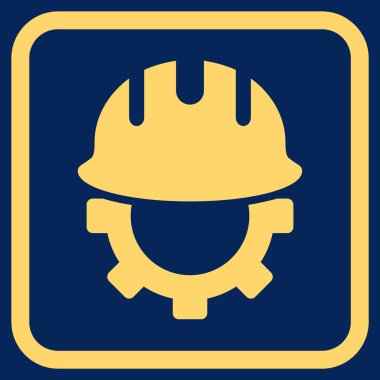 Geliştirme işçisi vektör simgesi bir çerçeve içinde