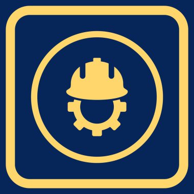 Geliştirme kask vektör simgesi bir çerçeve içinde