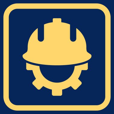 Geliştirme kask vektör simgesi bir çerçeve içinde