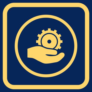 Geliştirme hizmeti vektör simgesi bir çerçeve içinde