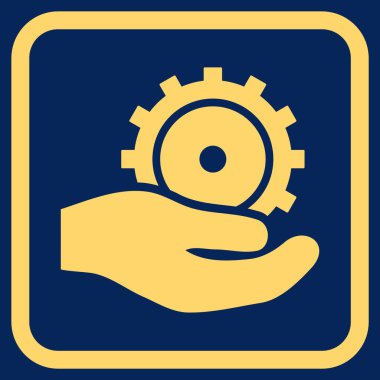 Geliştirme hizmeti vektör simgesi bir çerçeve içinde