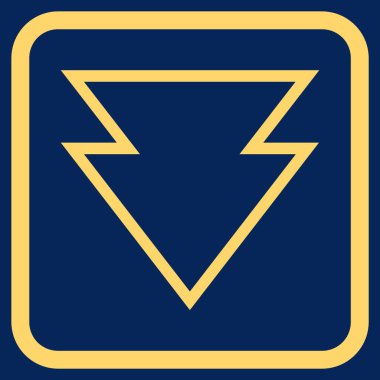 Vektör simgesi bir çerçeve içinde aşağı yön