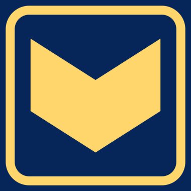 Vektör simgesi bir çerçeve içinde aşağı yön