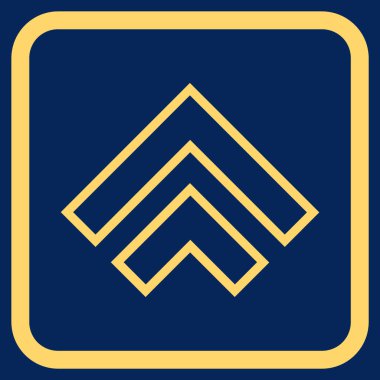 Yön yukarı vektör simgesi bir çerçeve içinde