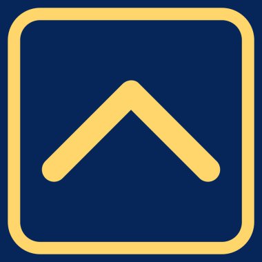 Yön yukarı vektör simgesi bir çerçeve içinde