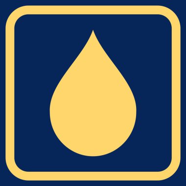 Damla vektör simgesi bir çerçeve içinde