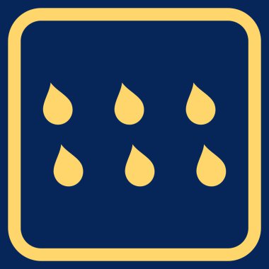 Damla vektör simgesi bir çerçeve içinde