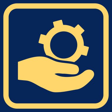 Bir çerçevedeki mühendislik hizmeti vektör simgesi