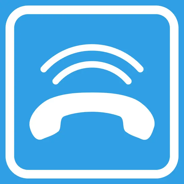 Icono del anillo del teléfono en un marco — Vector de stock