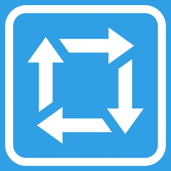 Återanvända vektor ikonen i en ram — Stock vektor