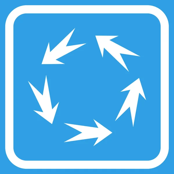 Rotationsvektorsymbol in einem Rahmen — Stockvektor