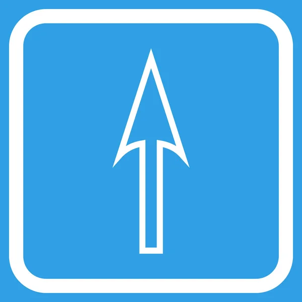 Sharp Arrow Up Vector Icon ในกรอบ — ภาพเวกเตอร์สต็อก