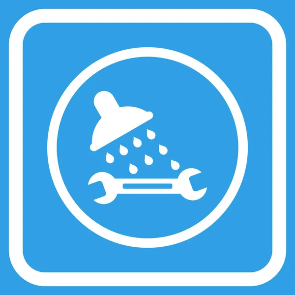 Vector de fontanería de ducha icono en un marco — Archivo Imágenes Vectoriales