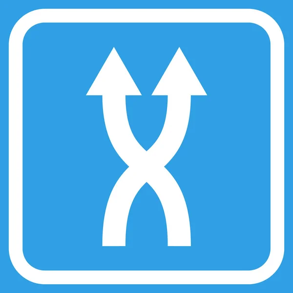 Shuffle nyíl felfelé vektor ikonjára a keretben — Stock Vector