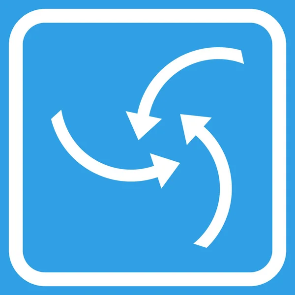 Swirl Setas vetor ícone em um quadro — Vetor de Stock