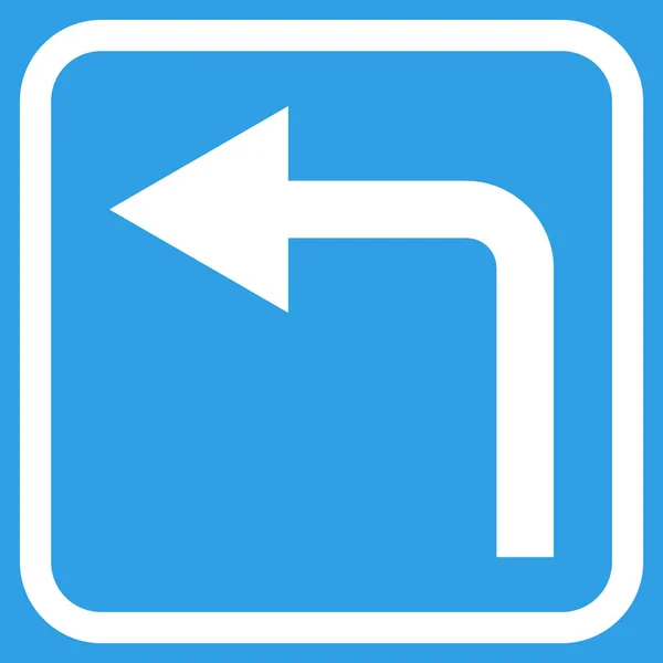 Gira l'icona vettoriale sinistra in una cornice — Vettoriale Stock