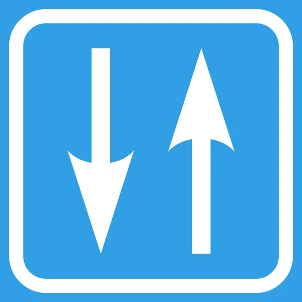 Vektor-Symbol für vertikale Austauschpfeile in einem Rahmen — Stockvektor