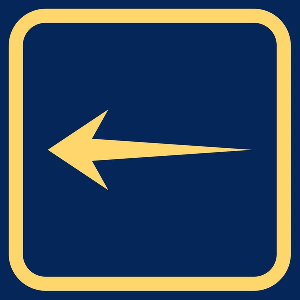 Ícone do vetor esquerdo de seta em um quadro — Vetor de Stock