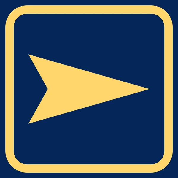 Arrowhead Right Vector Icon In a Frame — Stock Vector