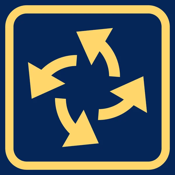 Setas centrífugas vetor ícone em um quadro — Vetor de Stock