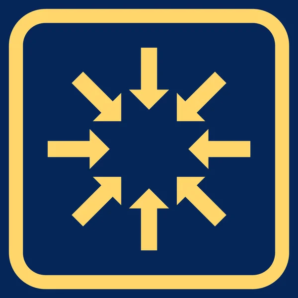 Colapso Flechas Vector icono en un marco — Vector de stock