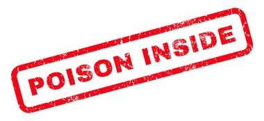 Lastik damgası içinde zehir