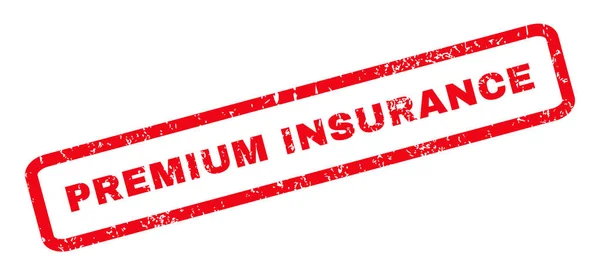 Premium Insurance Rubber Stamp — Stock Vector