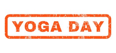 Yoga gün lastik damgası