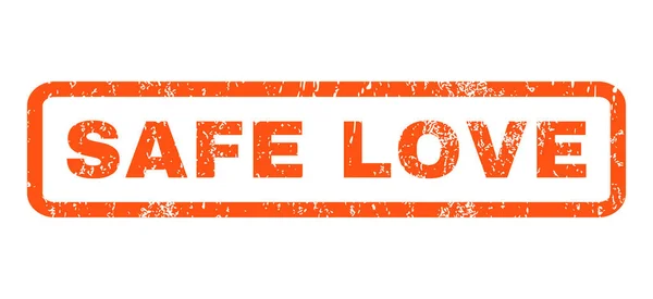 Safe Love Rubber Stamp - Stok Vektor