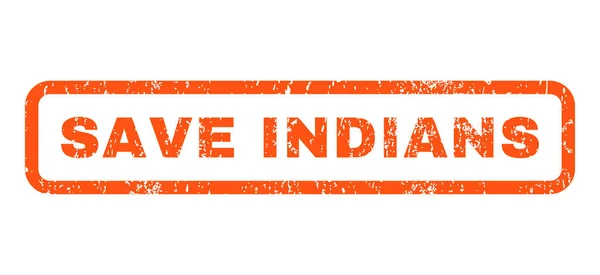 Αποθηκεύσετε Ινδοί καουτσούκ σφραγίδα — Διανυσματικό Αρχείο
