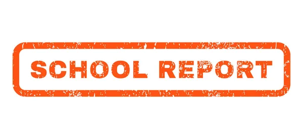 Rapporto scolastico Timbro di gomma — Vettoriale Stock