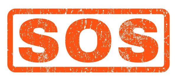 SOS Sello de goma — Vector de stock