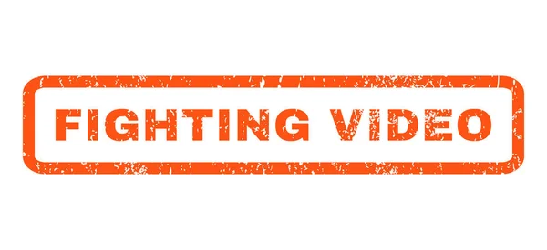 Peleando sello de goma de vídeo — Vector de stock
