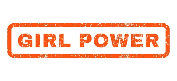 Κορίτσι δύναμη καουτσούκ σφραγίδα — Διανυσματικό Αρχείο