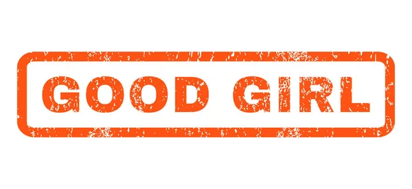 Καλό κορίτσι καουτσούκ σφραγίδα — Διανυσματικό Αρχείο