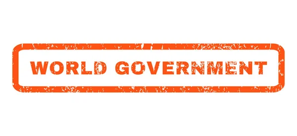 Timbre du gouvernement mondial en caoutchouc — Image vectorielle