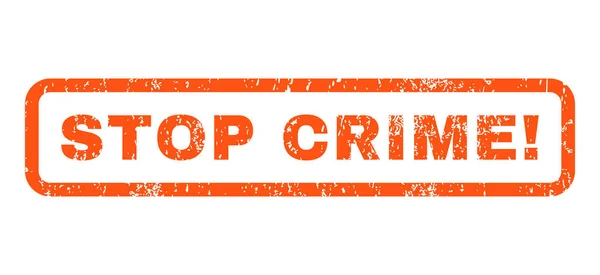 Stoppa brottslighet gummistämpel — Stock vektor