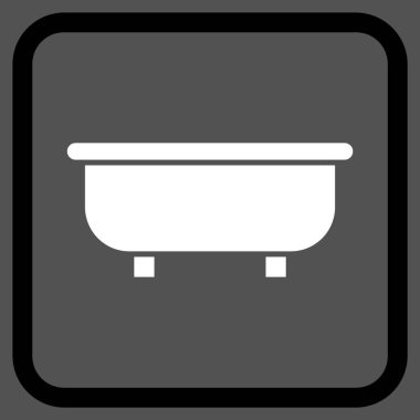 Küvet vektör simgesi bir çerçeve içinde