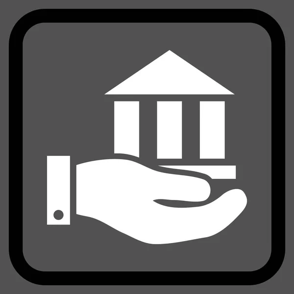 Vector pictogram van de dienst van de Bank In een Frame — Stockvector