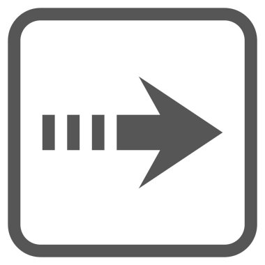 Doğru vektör simgesi bir çerçevede göndermek